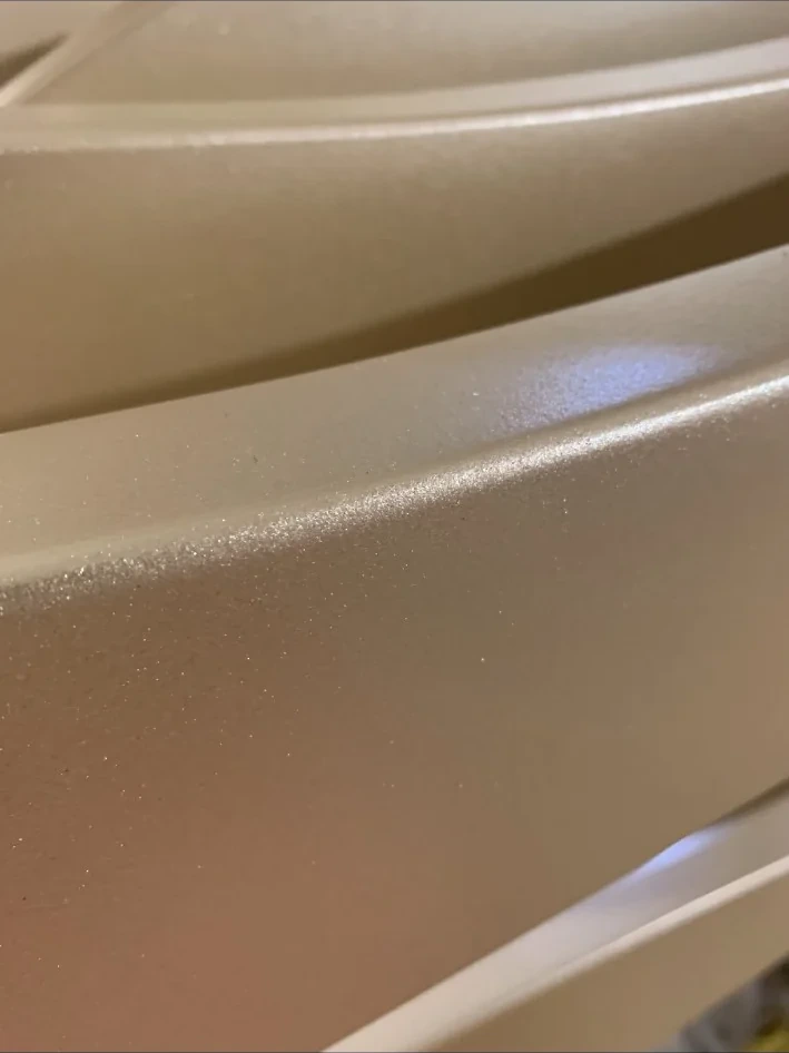 Close-up coating sample showing controlled texture and sheen