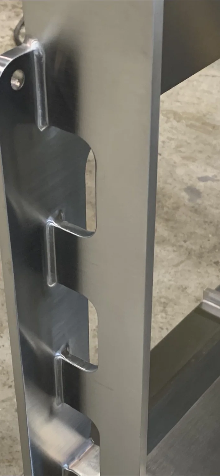 Detailed stainless steel fabricated component